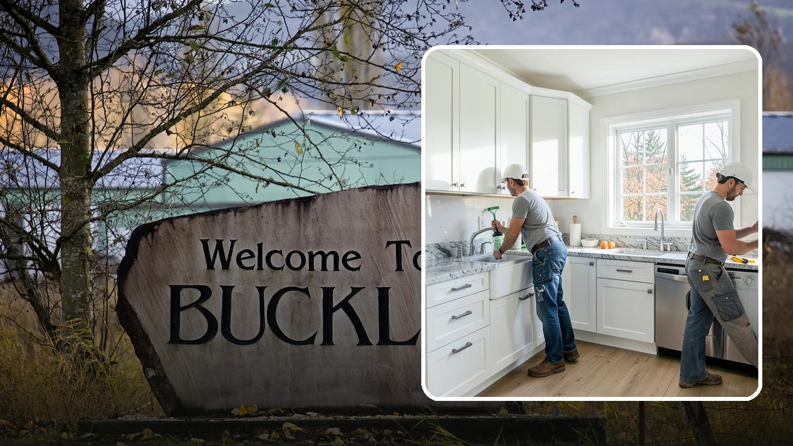 Basement Kitchenette in Buckley, Pierce County, WA - A basement kitchenette adds a compact kitchen area with sink, counter, and appliances for a suite or entertaining zone.
