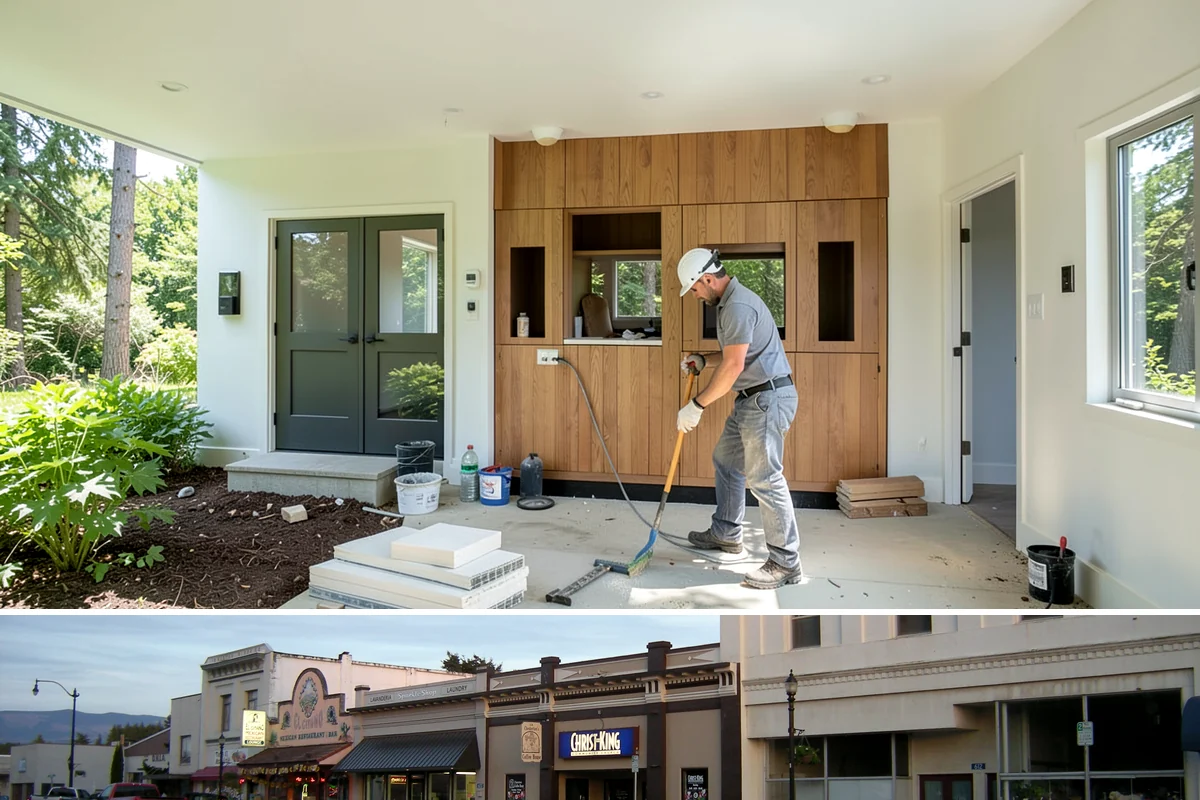 Basement Kitchenette in Burlington, Skagit County, WA - Kitchenette installation is indoor work and fits neatly into the rainy-season schedule.