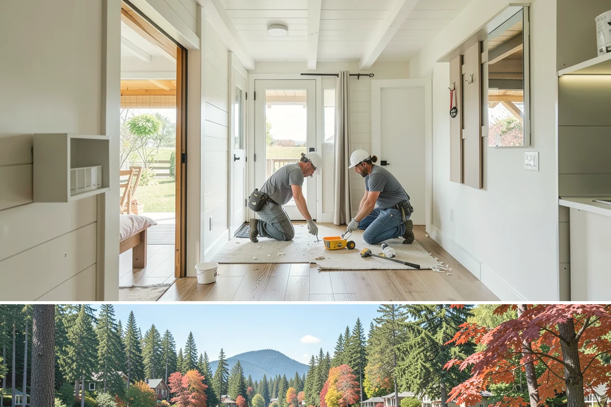 Basement Kitchenette in Covington, King County, WA - Kitchenette installation is indoor work and fits neatly into the rainy-season schedule.