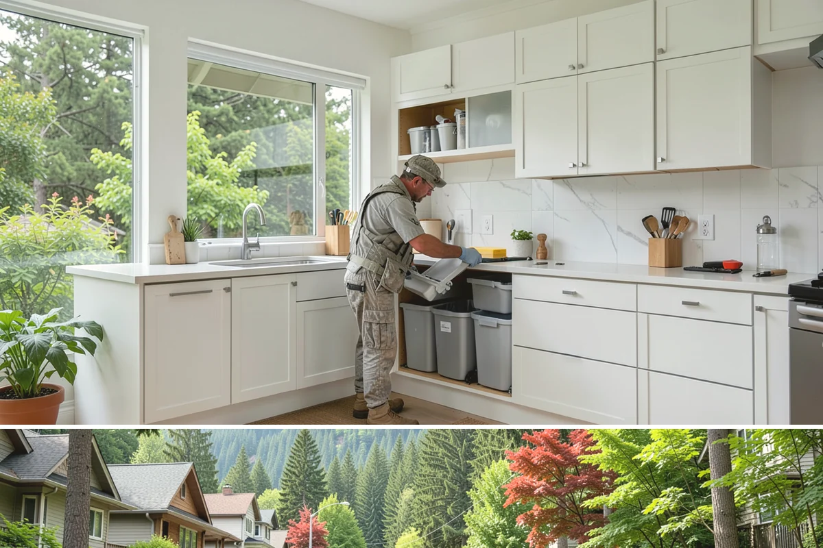 Basement Kitchenette in Darrington, Snohomish County, WA - Kitchenette installation is indoor work and fits neatly into the rainy-season schedule.