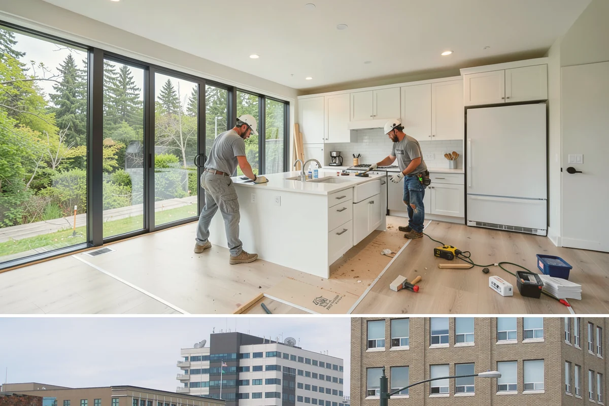 Basement Kitchenette in Everett, Snohomish County, WA - Kitchenette installation is indoor work and fits neatly into the rainy-season schedule.