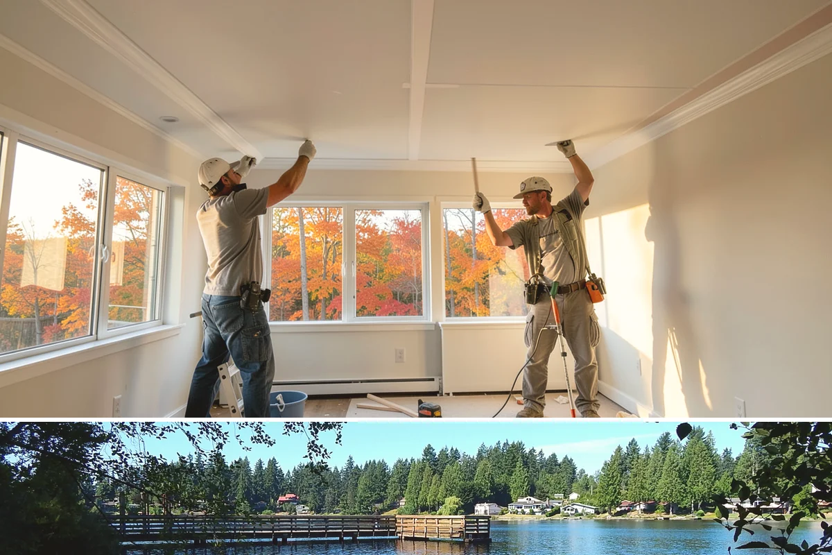 Basement Kitchenette in Federal Way, King County, WA - Kitchenette installation is indoor work and fits neatly into the rainy-season schedule.