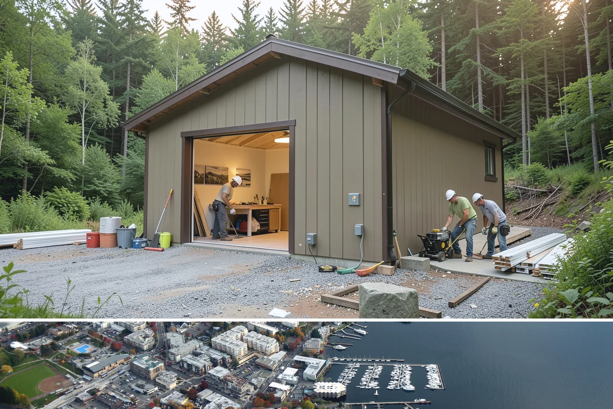 Basement Kitchenette in Kirkland, King County, WA - Kitchenette installation is indoor work and fits neatly into the rainy-season schedule.