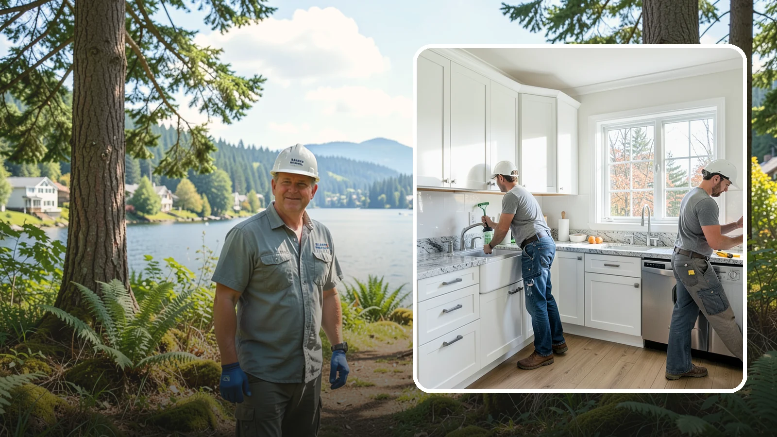 Basement Kitchenette in Milton, King County, WA - A basement kitchenette adds a compact kitchen area with sink, counter, and appliances for a suite or entertaining zone.