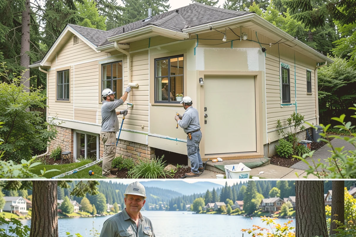 Basement Kitchenette in Milton, King County, WA - Kitchenette installation is indoor work and fits neatly into the rainy-season schedule.