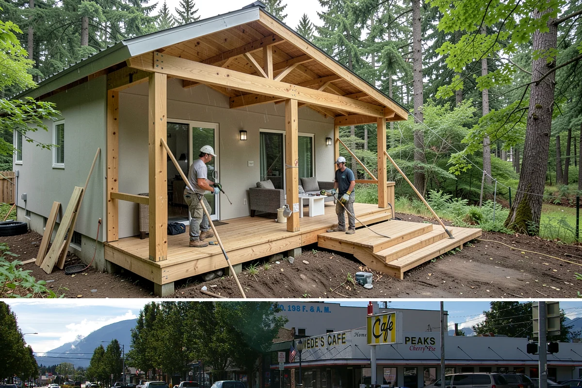 Basement Kitchenette in North Bend, King County, WA - Kitchenette installation is indoor work and fits neatly into the rainy-season schedule.