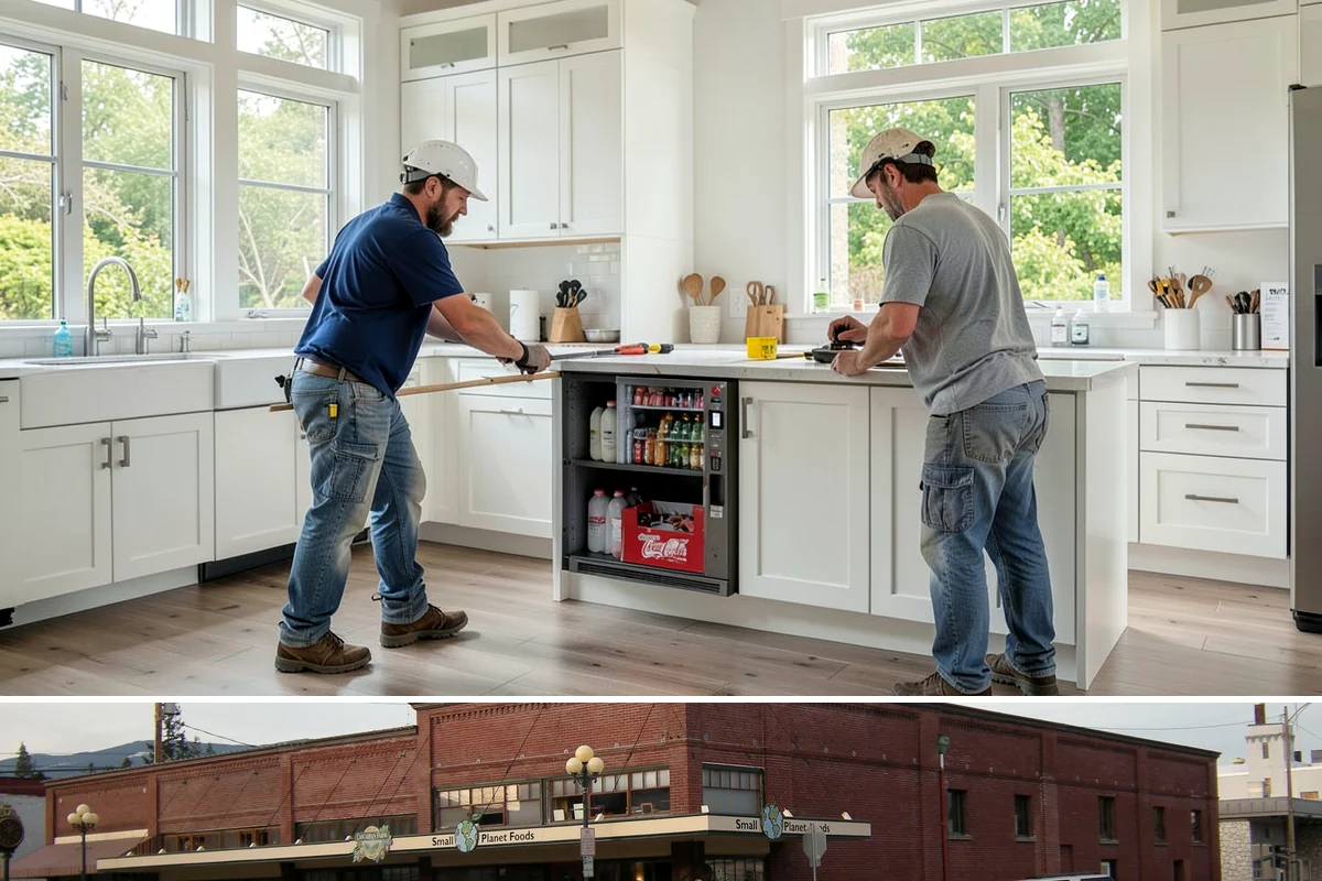 Basement Kitchenette in Sedro-Woolley, Skagit County, WA - Kitchenette installation is indoor work and fits neatly into the rainy-season schedule.