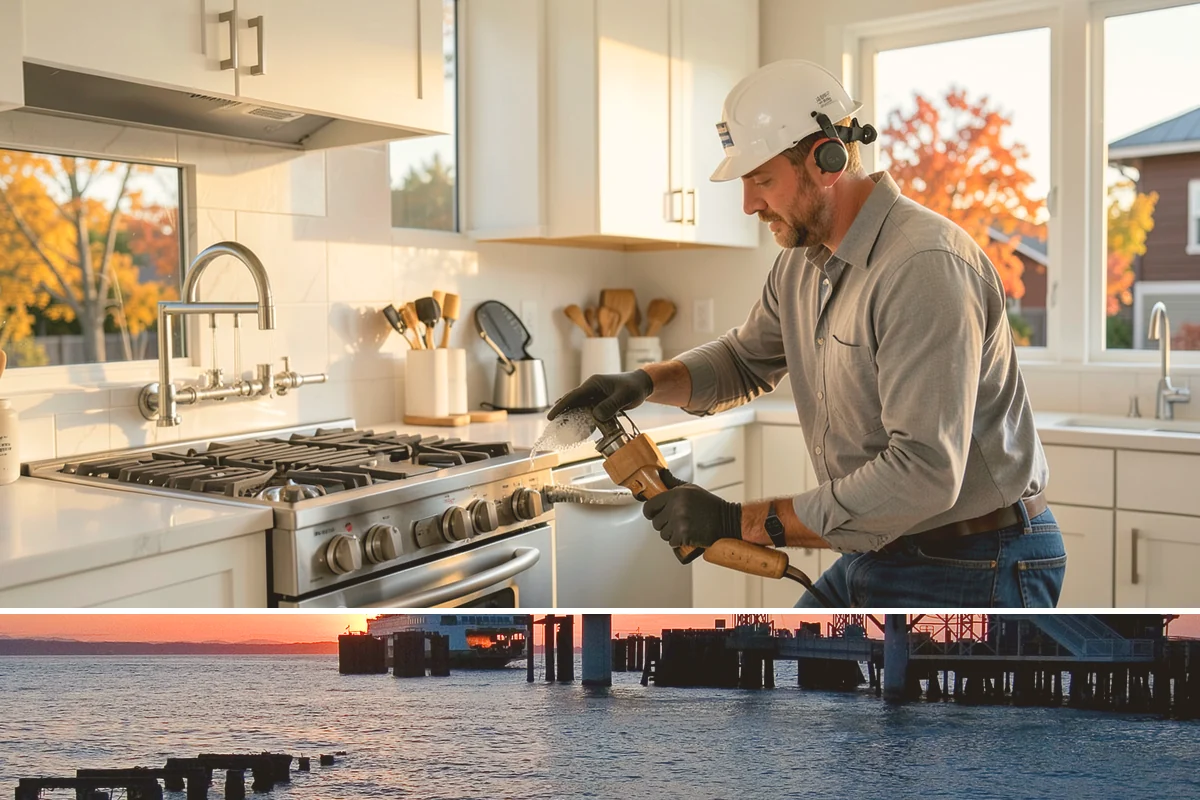 Basement Remodeling in Edmonds, Snohomish County, WA - Because the work is indoors, basement remodeling is well suited to the wetter fall and winter season.