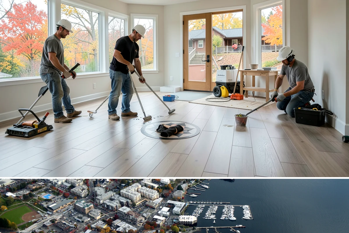 Basement Remodeling in Kirkland, King County, WA - Because the work is indoors, basement remodeling is well suited to the wetter fall and winter season.