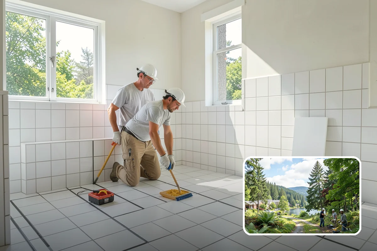 Basement Remodeling in Lake Forest Park, King County, WA - Modernizes an outdated lower level