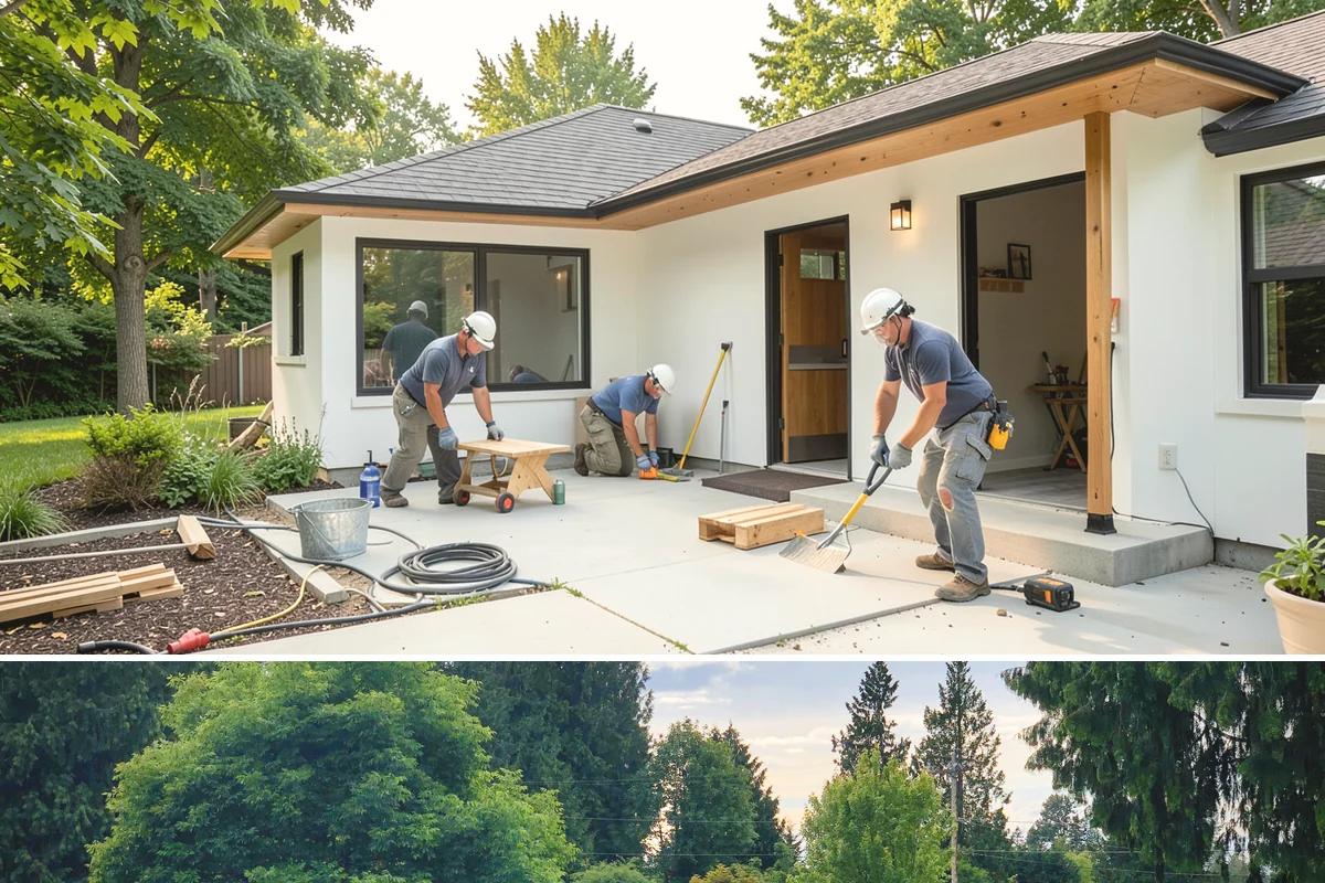 Bathroom Addition in Bonney Lake, Pierce County, WA - Interior bathroom work can proceed year-round, though tie-in of any exterior wall goes best during drier weather.