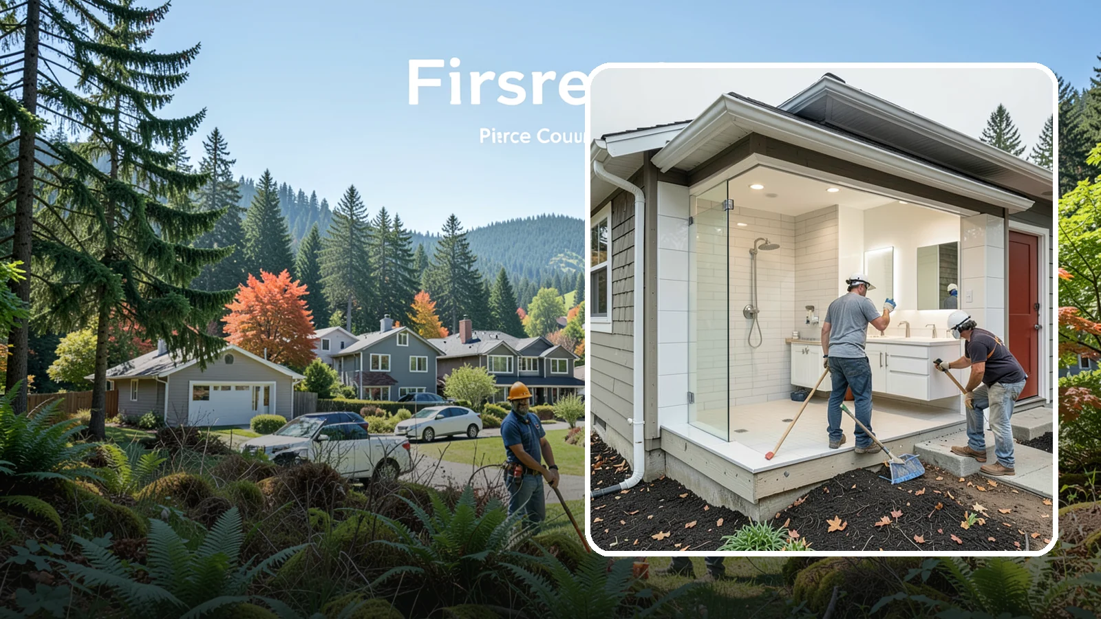 Bathroom Addition in Fircrest, Pierce County, WA - A bathroom addition adds a new full or half bath where your home currently lacks one.