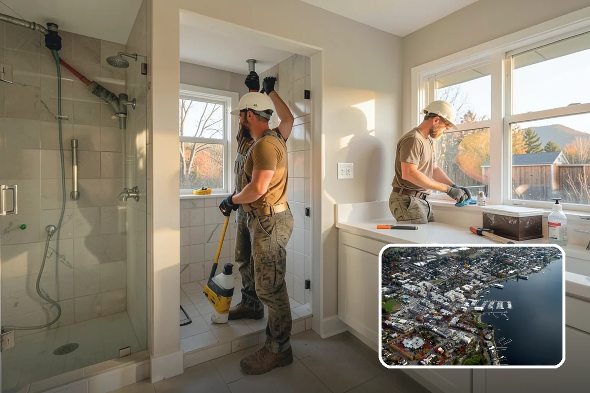 Bathroom Addition in Kirkland, King County, WA - Relieves congestion during busy mornings