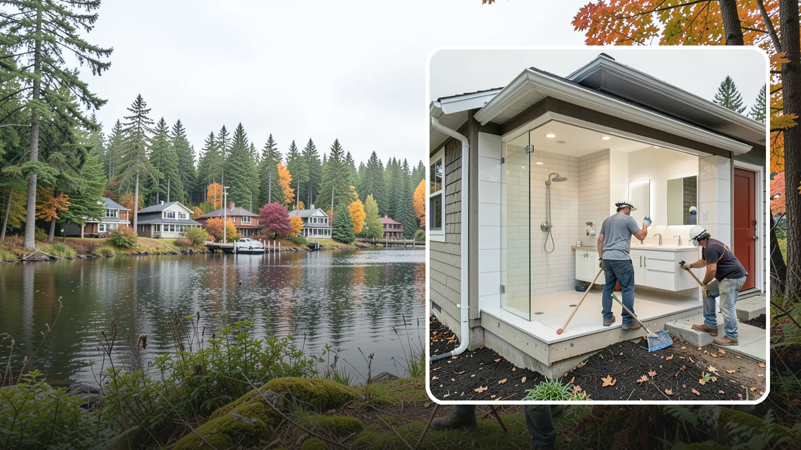 Bathroom Addition in La Conner, Skagit County, WA - A bathroom addition adds a new full or half bath where your home currently lacks one.