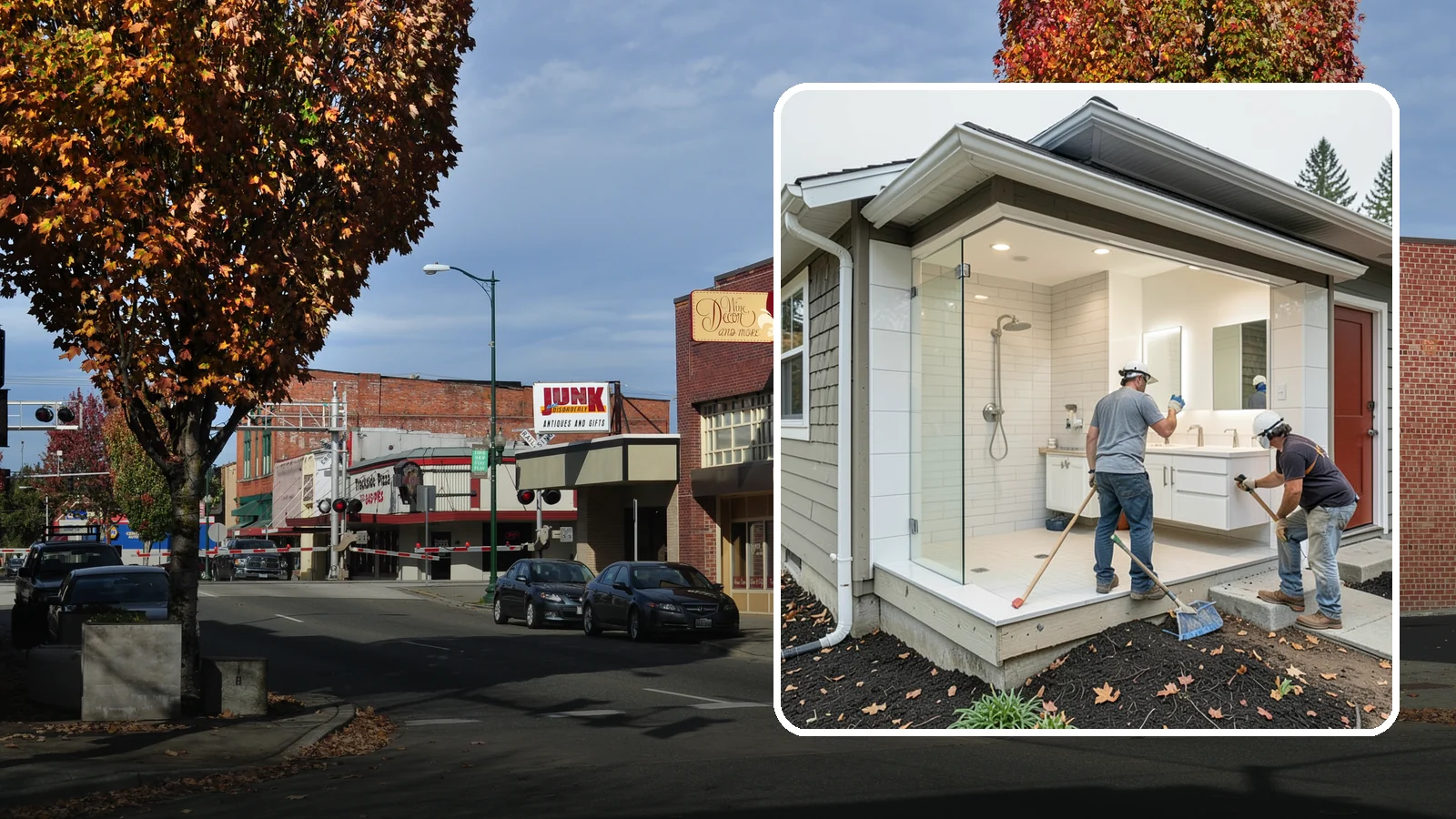 Bathroom Addition in Puyallup, Pierce County, WA - A bathroom addition adds a new full or half bath where your home currently lacks one.