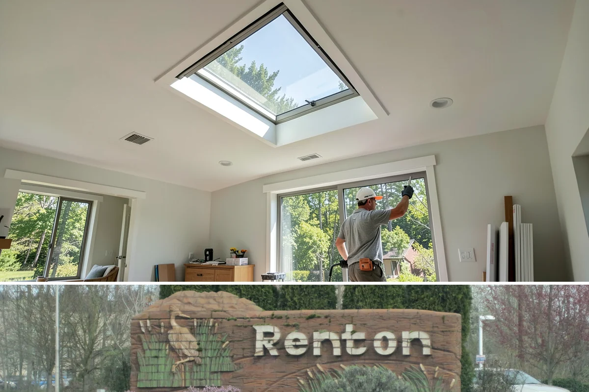 Bathroom Addition in Renton, King County, WA - Interior bathroom work can proceed year-round, though tie-in of any exterior wall goes best during drier weather.