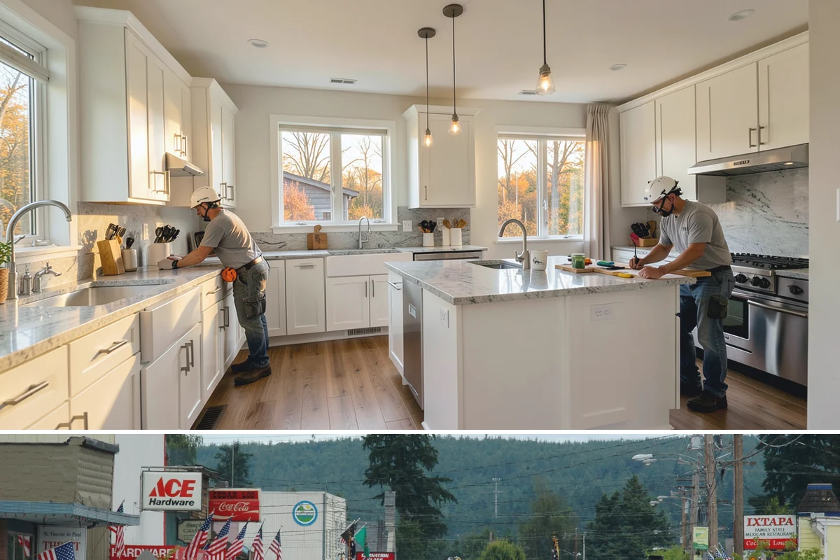 Bathroom Cabinet Installation in Carnation, King County, WA - Bathroom cabinet installation is climate-controlled indoor work scheduled to fit your overall bath project.
