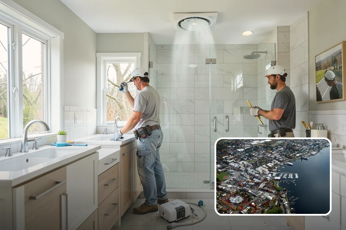Bathroom Cabinet Installation in Kirkland, King County, WA - Sturdy, level vanity and cabinet installation