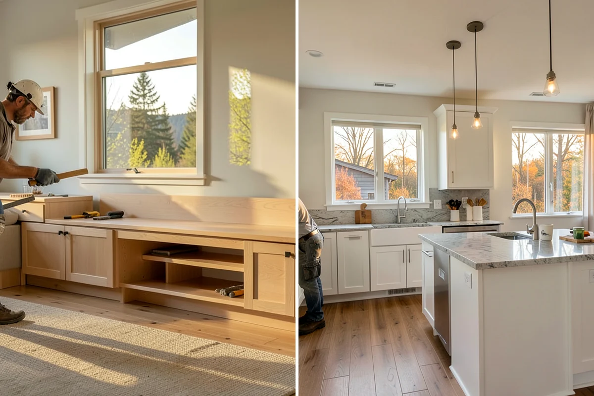 Bathroom Cabinet Installation in Lake Forest Park, King County, WA - Confirm layout and plumbing rough-in locations