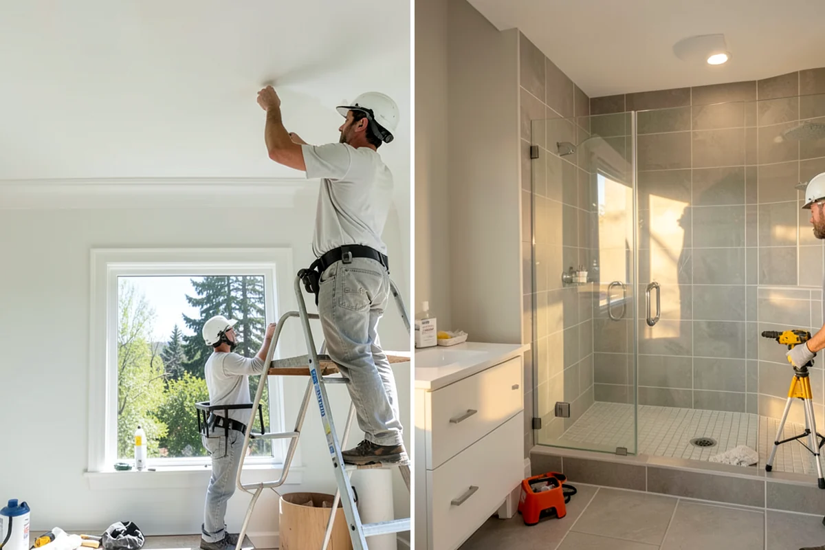 Bathroom Cabinet Installation in Shoreline, King County, WA - Confirm layout and plumbing rough-in locations