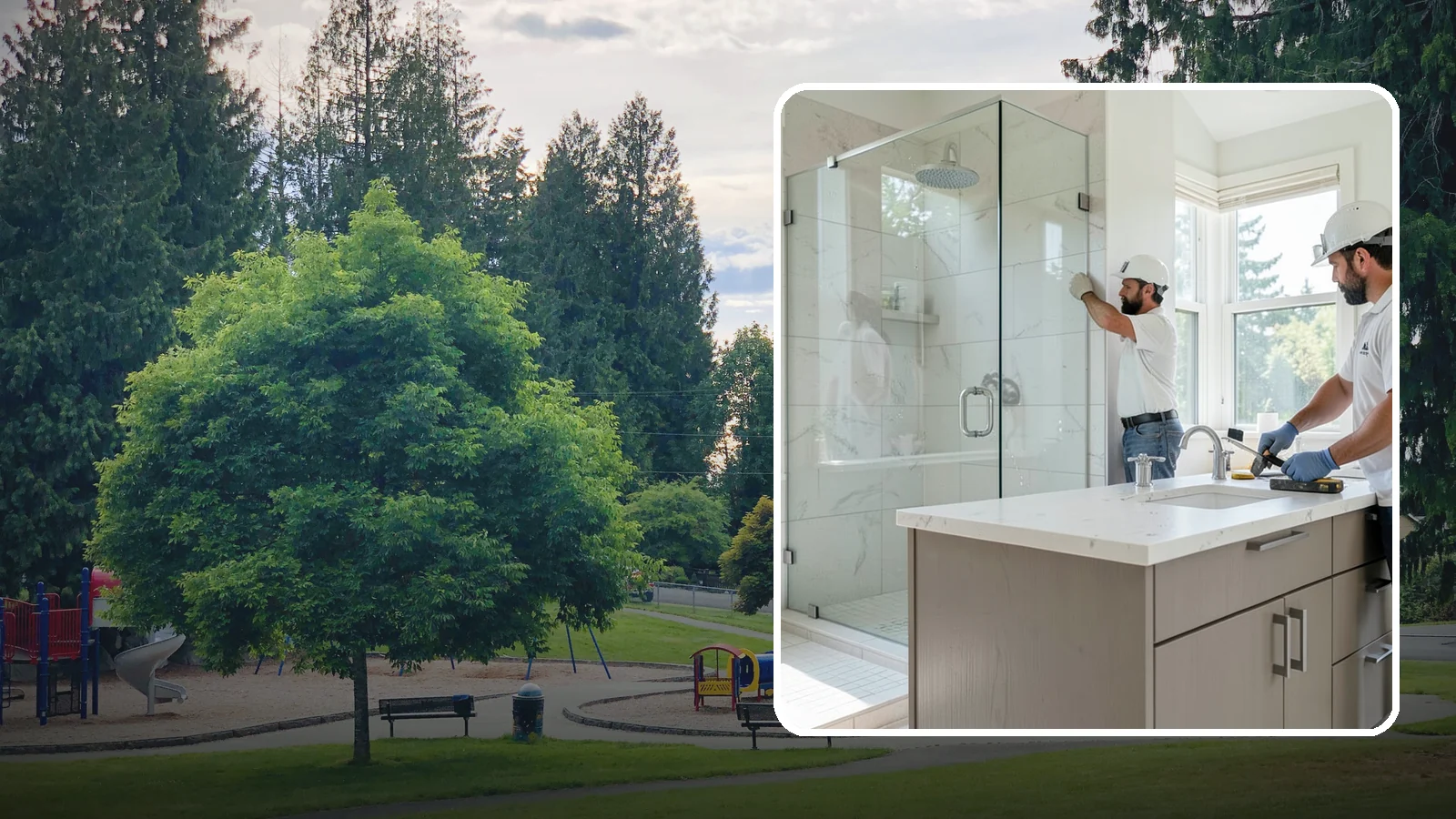 Bathroom Countertop Replacement in Bonney Lake, Pierce County, WA - A bathroom countertop replacement refreshes your vanity with a durable, water-resistant surface.