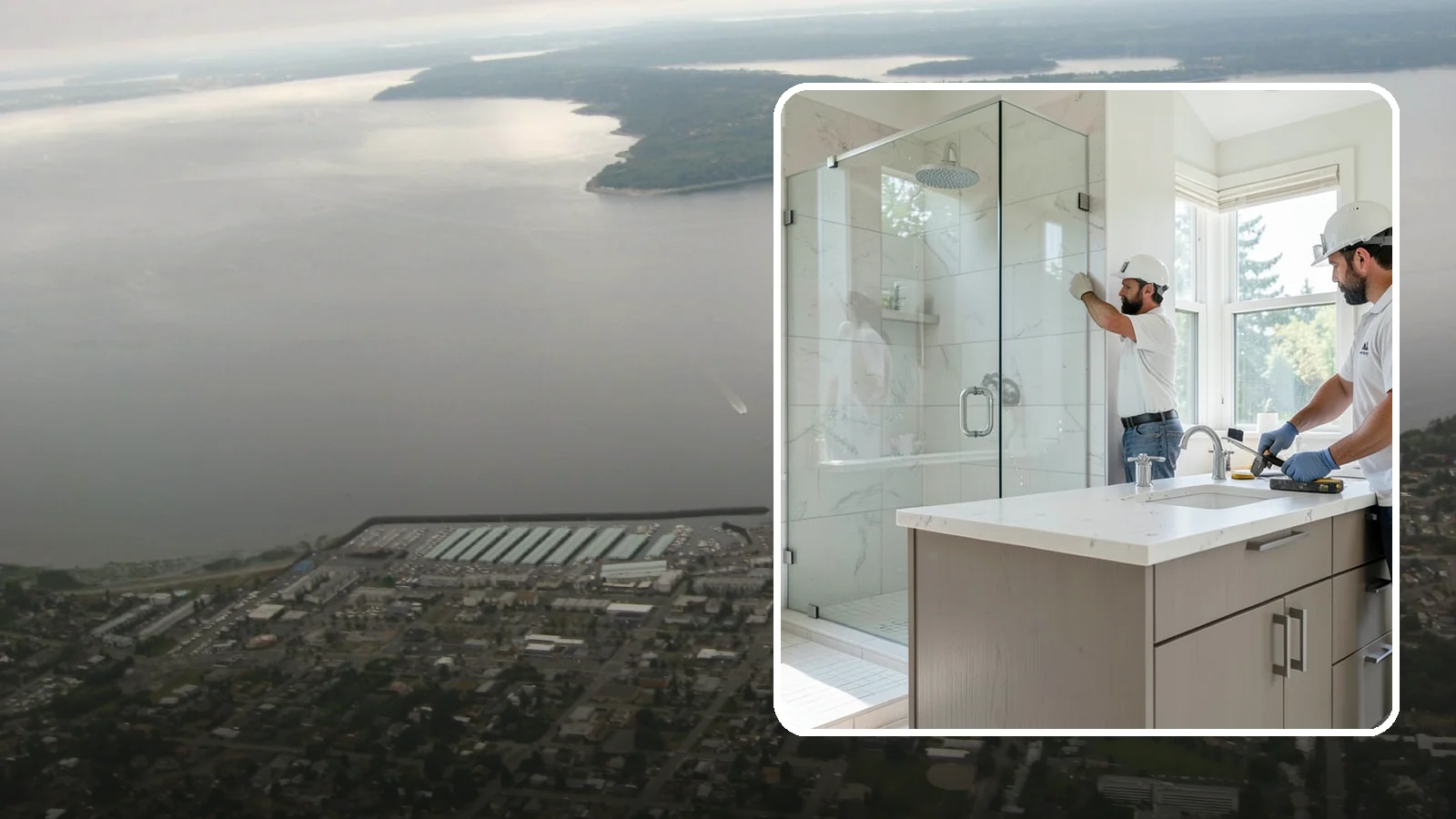 Bathroom Countertop Replacement in Des Moines, King County, WA - A bathroom countertop replacement refreshes your vanity with a durable, water-resistant surface.