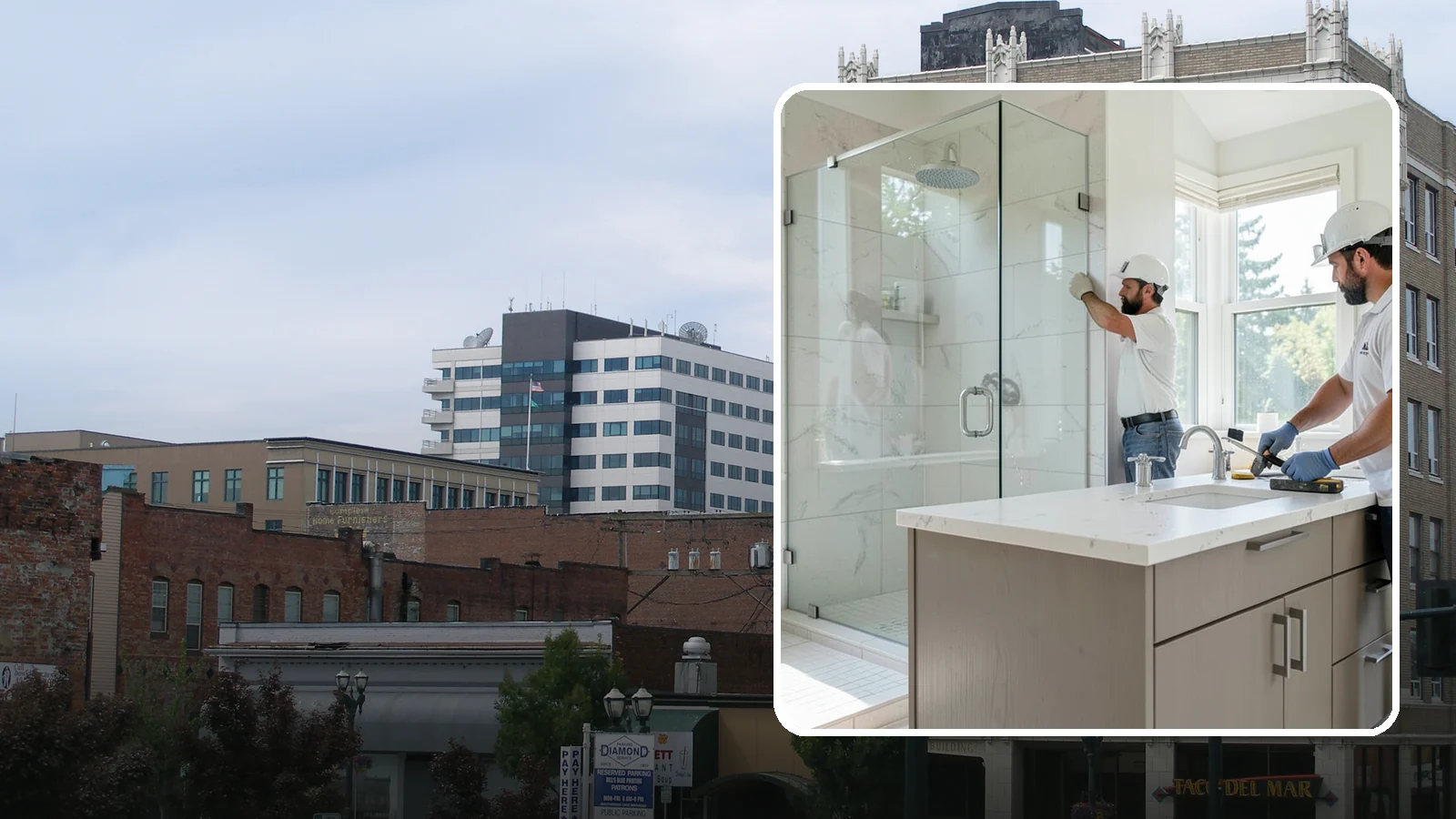 Bathroom Countertop Replacement in Everett, Snohomish County, WA - A bathroom countertop replacement refreshes your vanity with a durable, water-resistant surface.