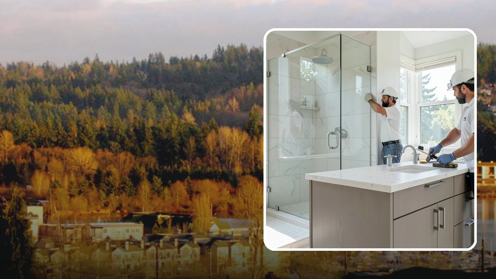 Bathroom Countertop Replacement in Kenmore, King County, WA - A bathroom countertop replacement refreshes your vanity with a durable, water-resistant surface.