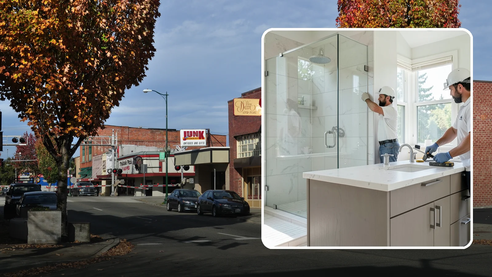 Bathroom Countertop Replacement in Puyallup, Pierce County, WA - A bathroom countertop replacement refreshes your vanity with a durable, water-resistant surface.