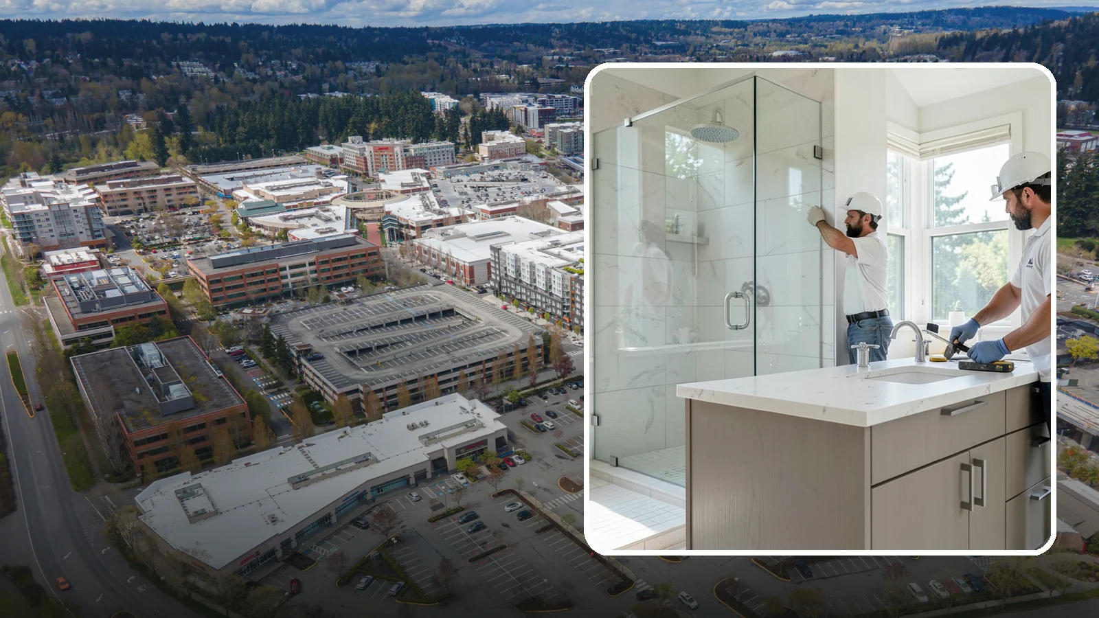 Bathroom Countertop Replacement in Redmond, King County, WA - A bathroom countertop replacement refreshes your vanity with a durable, water-resistant surface.