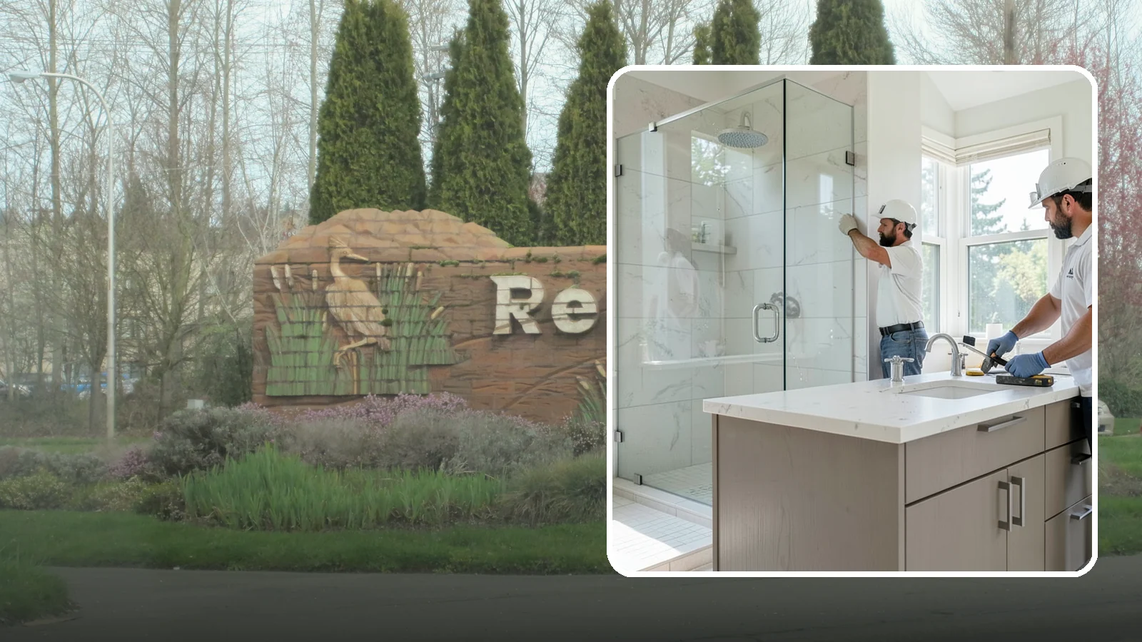 Bathroom Countertop Replacement in Renton, King County, WA - A bathroom countertop replacement refreshes your vanity with a durable, water-resistant surface.