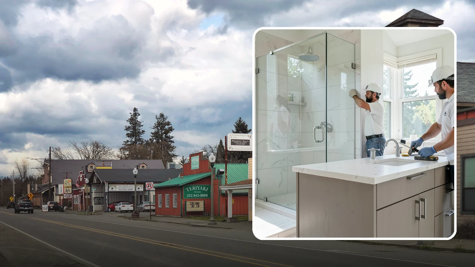 Bathroom Countertop Replacement in Roy, Pierce County, WA - A bathroom countertop replacement refreshes your vanity with a durable, water-resistant surface.