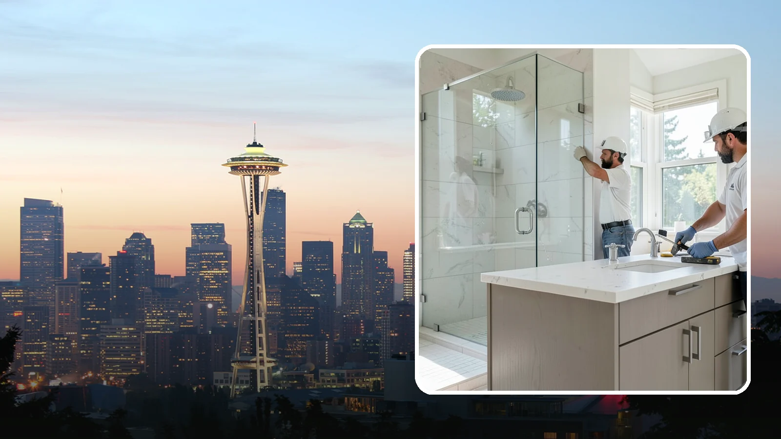 Bathroom Countertop Replacement in Seattle, King County, WA - A bathroom countertop replacement refreshes your vanity with a durable, water-resistant surface.