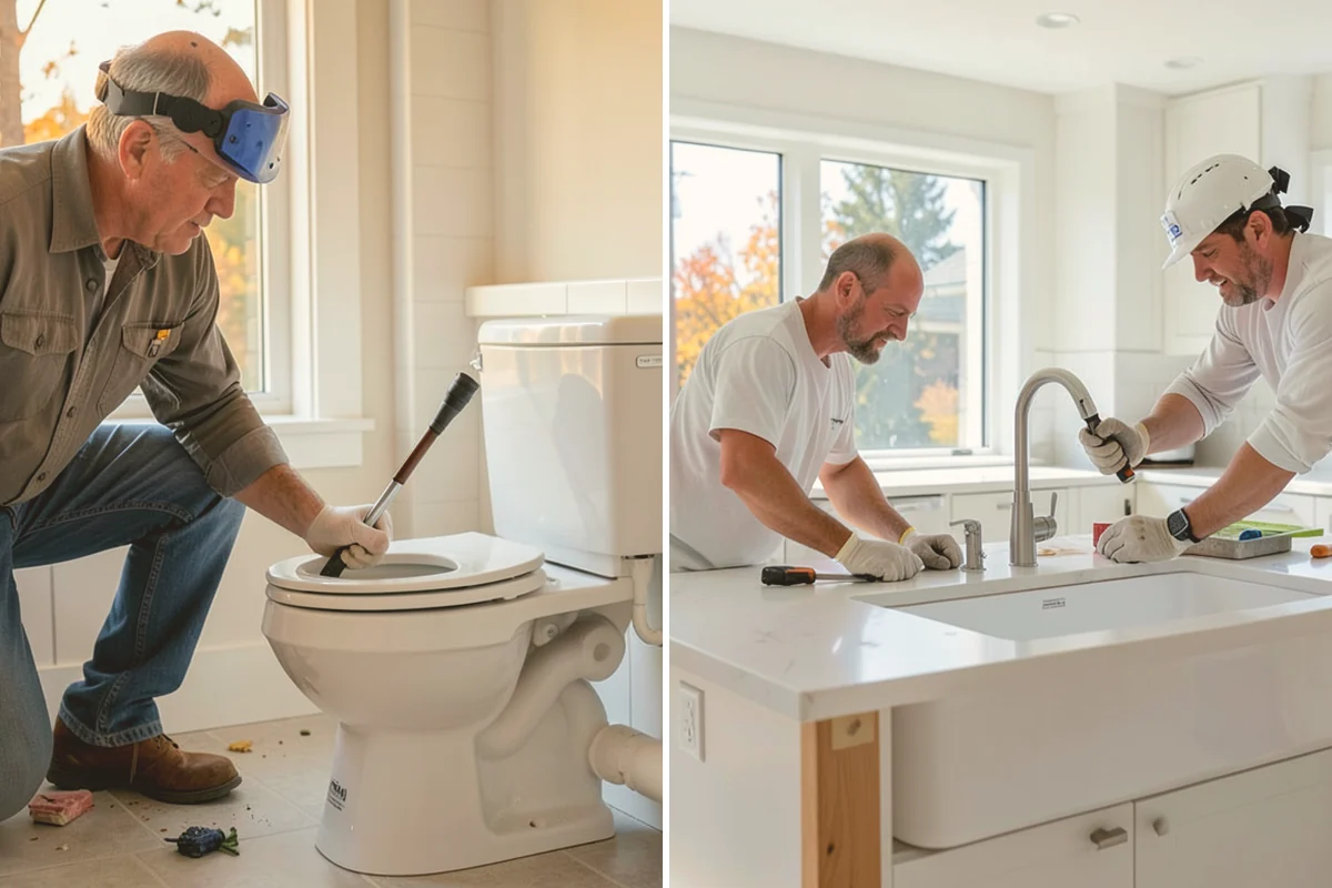 Bathroom Countertop Replacement in Stanwood, Snohomish County, WA - Template the vanity and remove the old top