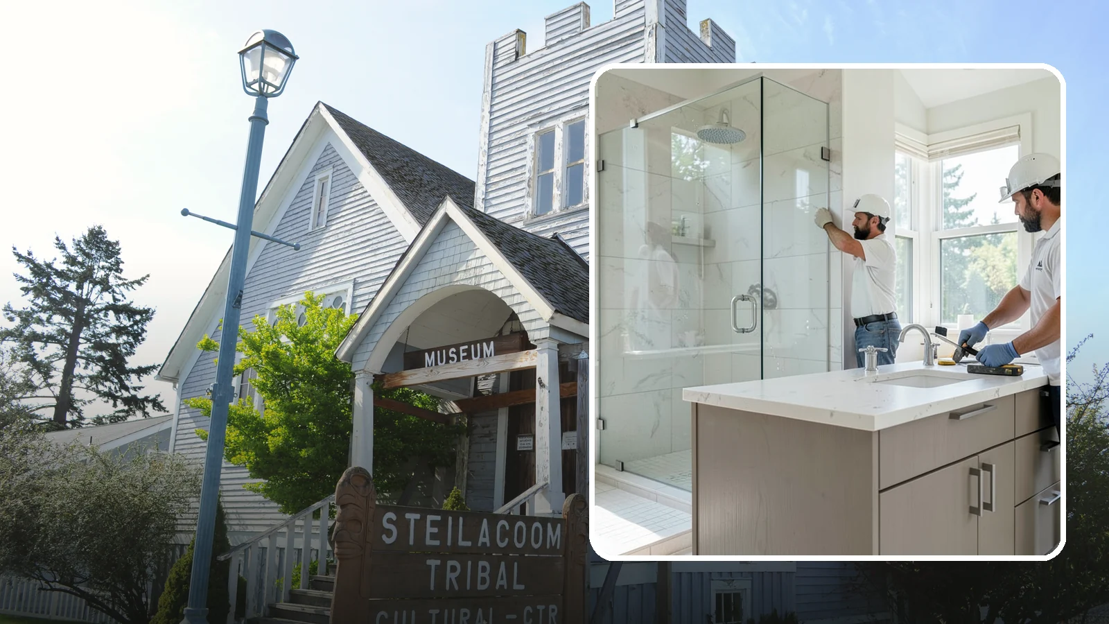 Bathroom Countertop Replacement in Steilacoom, Pierce County, WA - A bathroom countertop replacement refreshes your vanity with a durable, water-resistant surface.