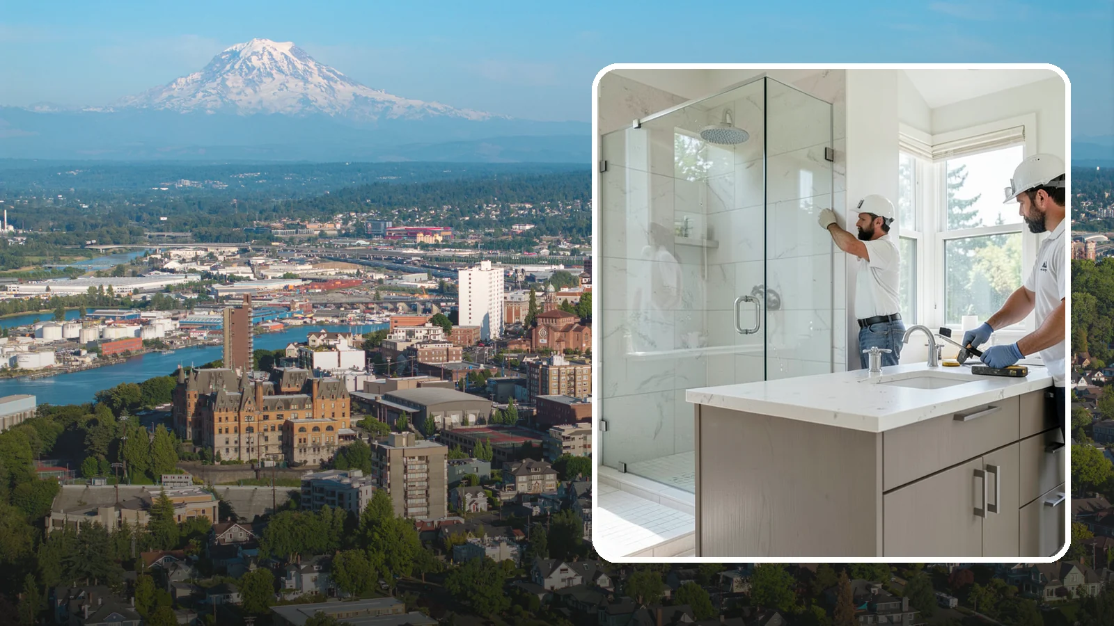 Bathroom Countertop Replacement in Tacoma, Pierce County, WA - A bathroom countertop replacement refreshes your vanity with a durable, water-resistant surface.