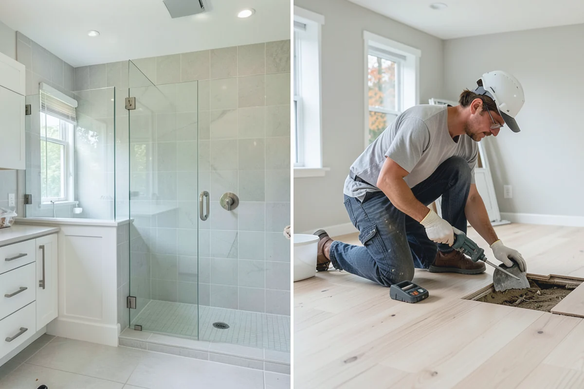 Bathroom Demolition in Coupeville, Island County, WA - Shut off water and power to the bathroom