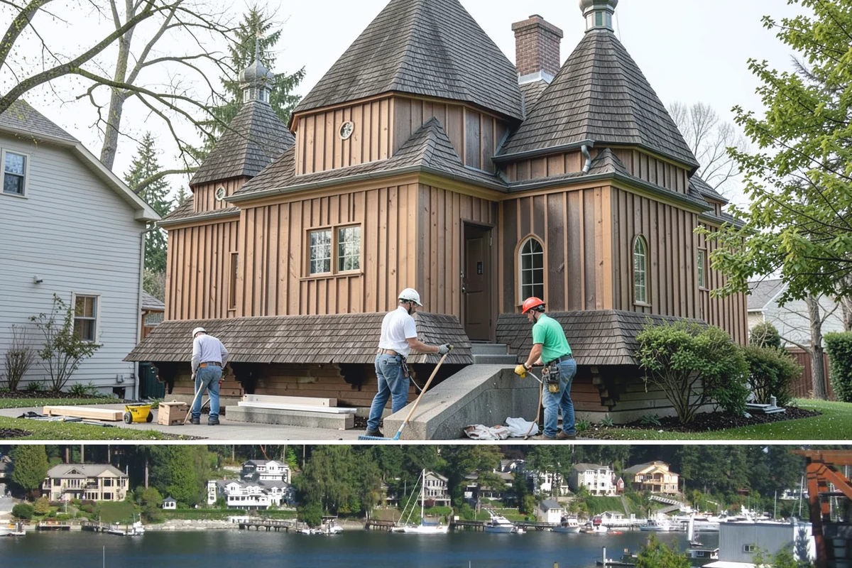 Bathroom Demolition in Gig Harbor, Pierce County, WA - Demolition can happen any time of year since it is entirely indoor work unaffected by weather.