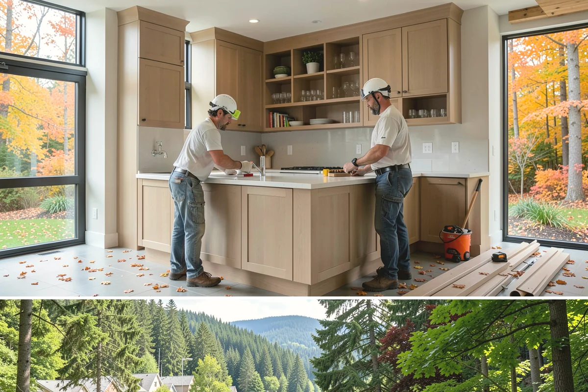Bathroom Demolition in Lake Forest Park, King County, WA - Demolition can happen any time of year since it is entirely indoor work unaffected by weather.