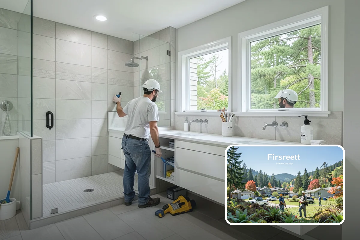Bathroom Exhaust Fan Installation in Fircrest, Pierce County, WA - Vents humidity fully to the outdoors