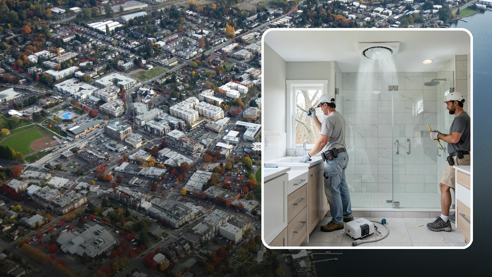 Bathroom Exhaust Fan Installation in Kirkland, King County, WA - A bathroom exhaust fan installation vents humidity outdoors to protect your home from moisture damage.
