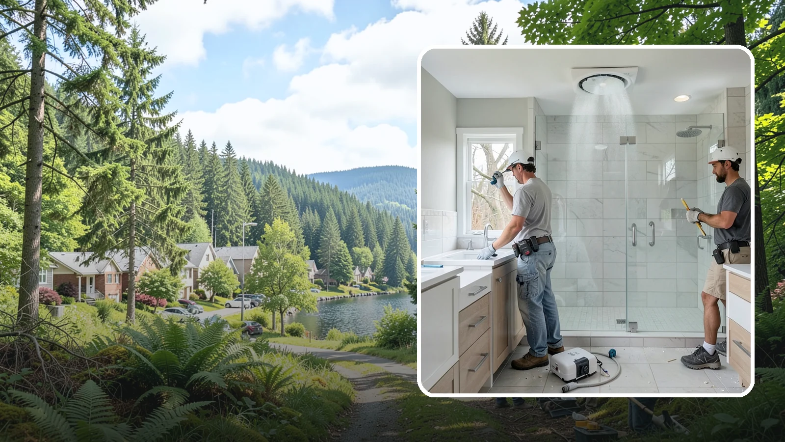 Bathroom Exhaust Fan Installation in Lake Forest Park, King County, WA - A bathroom exhaust fan installation vents humidity outdoors to protect your home from moisture damage.