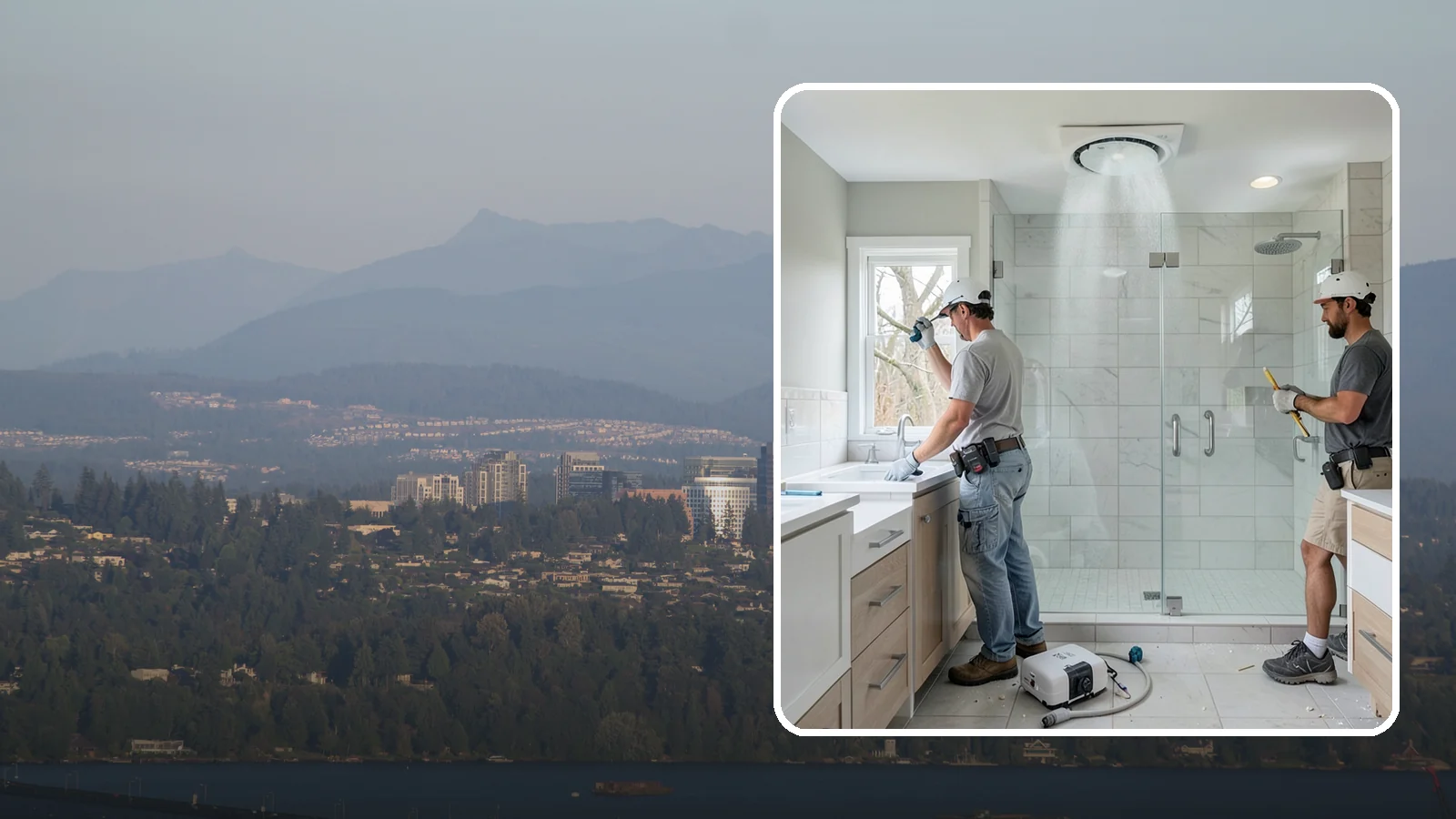 Bathroom Exhaust Fan Installation in Medina, King County, WA - A bathroom exhaust fan installation vents humidity outdoors to protect your home from moisture damage.