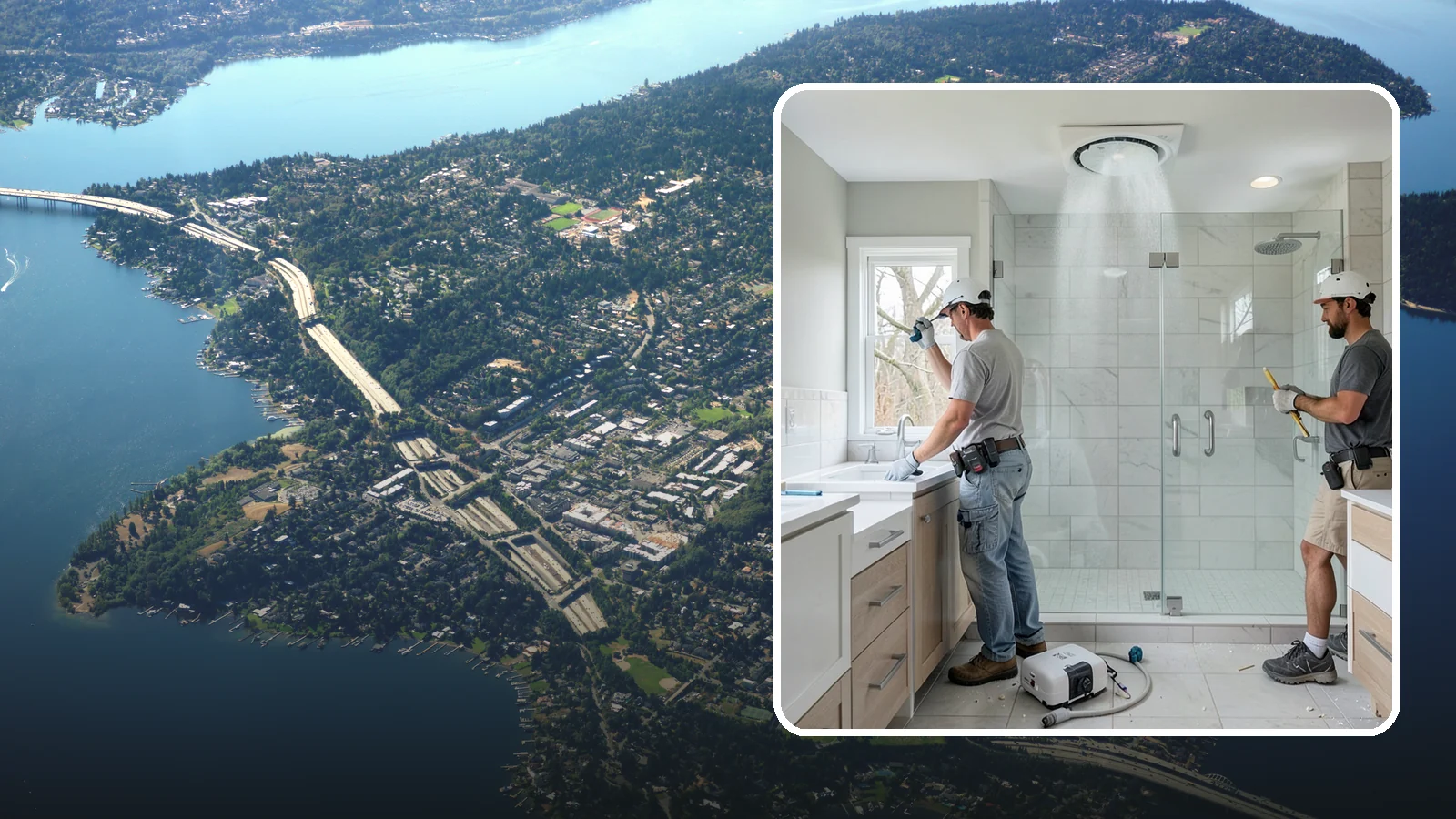 Bathroom Exhaust Fan Installation in Mercer Island, King County, WA - A bathroom exhaust fan installation vents humidity outdoors to protect your home from moisture damage.