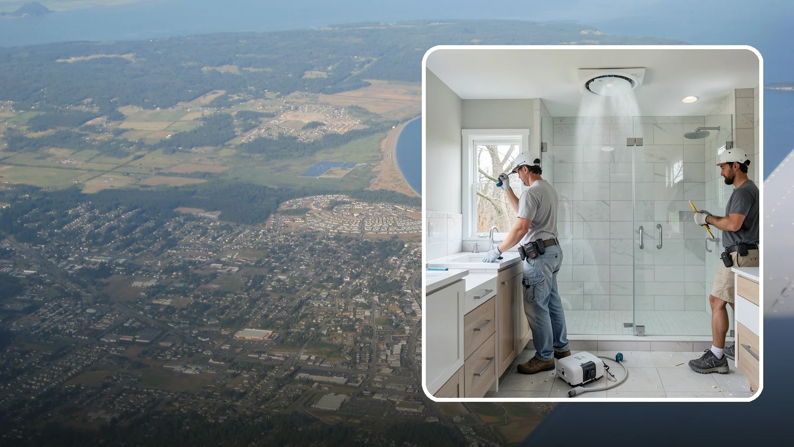 Bathroom Exhaust Fan Installation in Oak Harbor, Island County, WA - A bathroom exhaust fan installation vents humidity outdoors to protect your home from moisture damage.