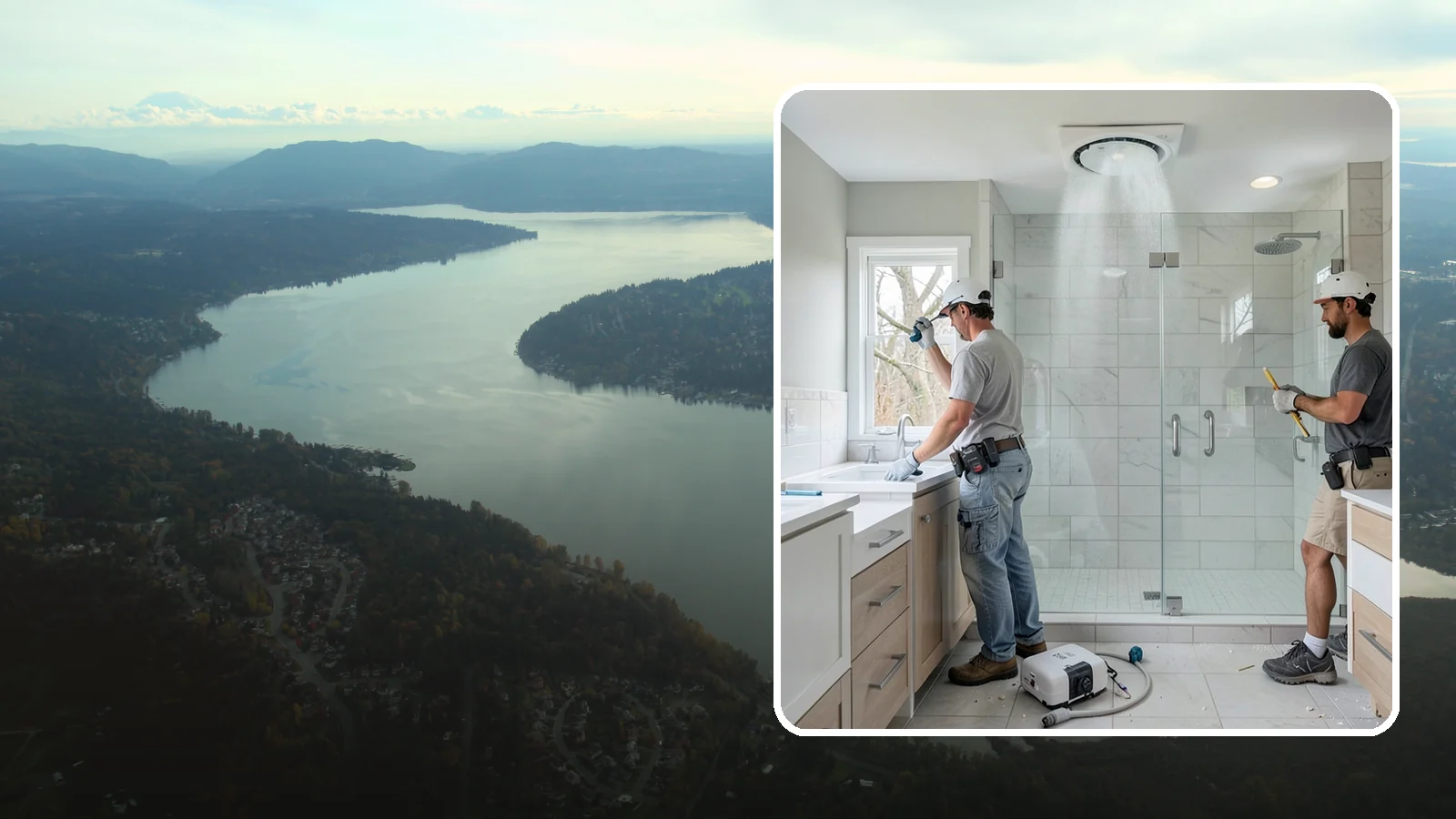 Bathroom Exhaust Fan Installation in Sammamish, King County, WA - A bathroom exhaust fan installation vents humidity outdoors to protect your home from moisture damage.