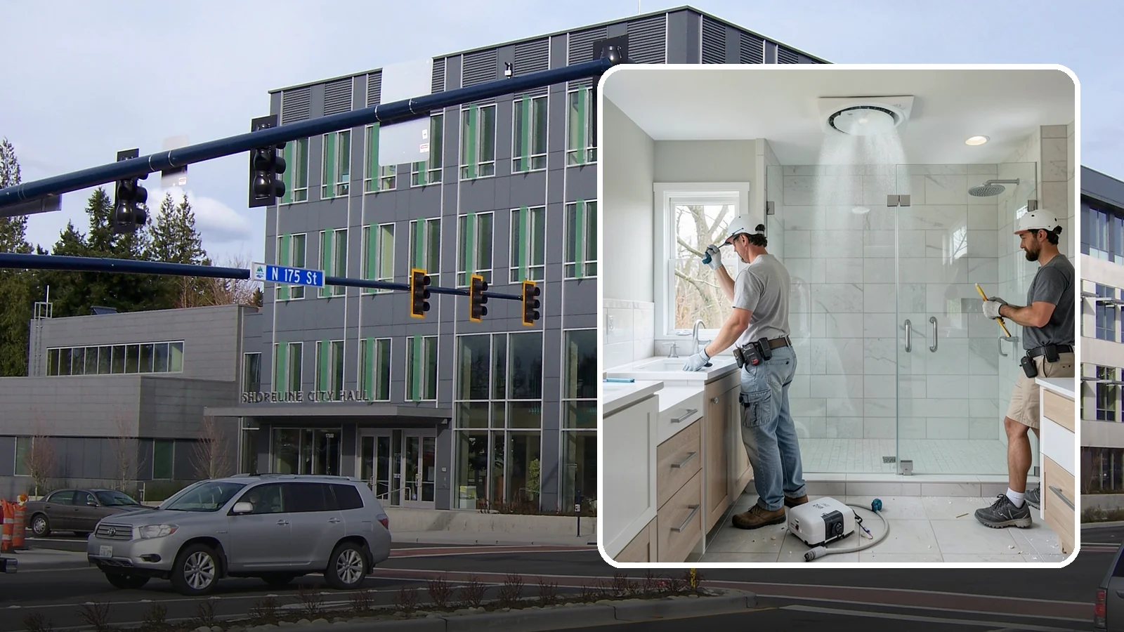 Bathroom Exhaust Fan Installation in Shoreline, King County, WA - A bathroom exhaust fan installation vents humidity outdoors to protect your home from moisture damage.