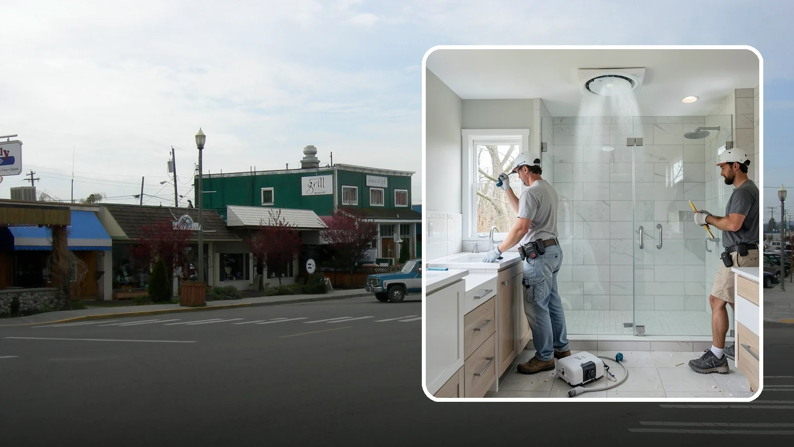 Bathroom Exhaust Fan Installation in Stanwood, Snohomish County, WA - A bathroom exhaust fan installation vents humidity outdoors to protect your home from moisture damage.