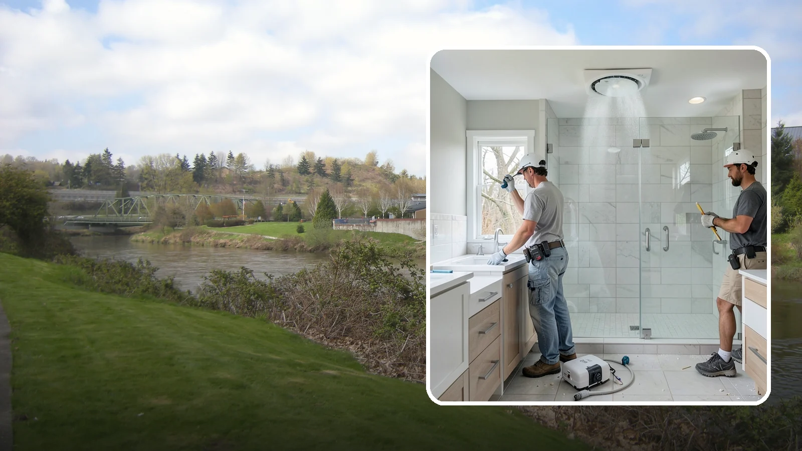 Bathroom Exhaust Fan Installation in Tukwila, King County, WA - A bathroom exhaust fan installation vents humidity outdoors to protect your home from moisture damage.