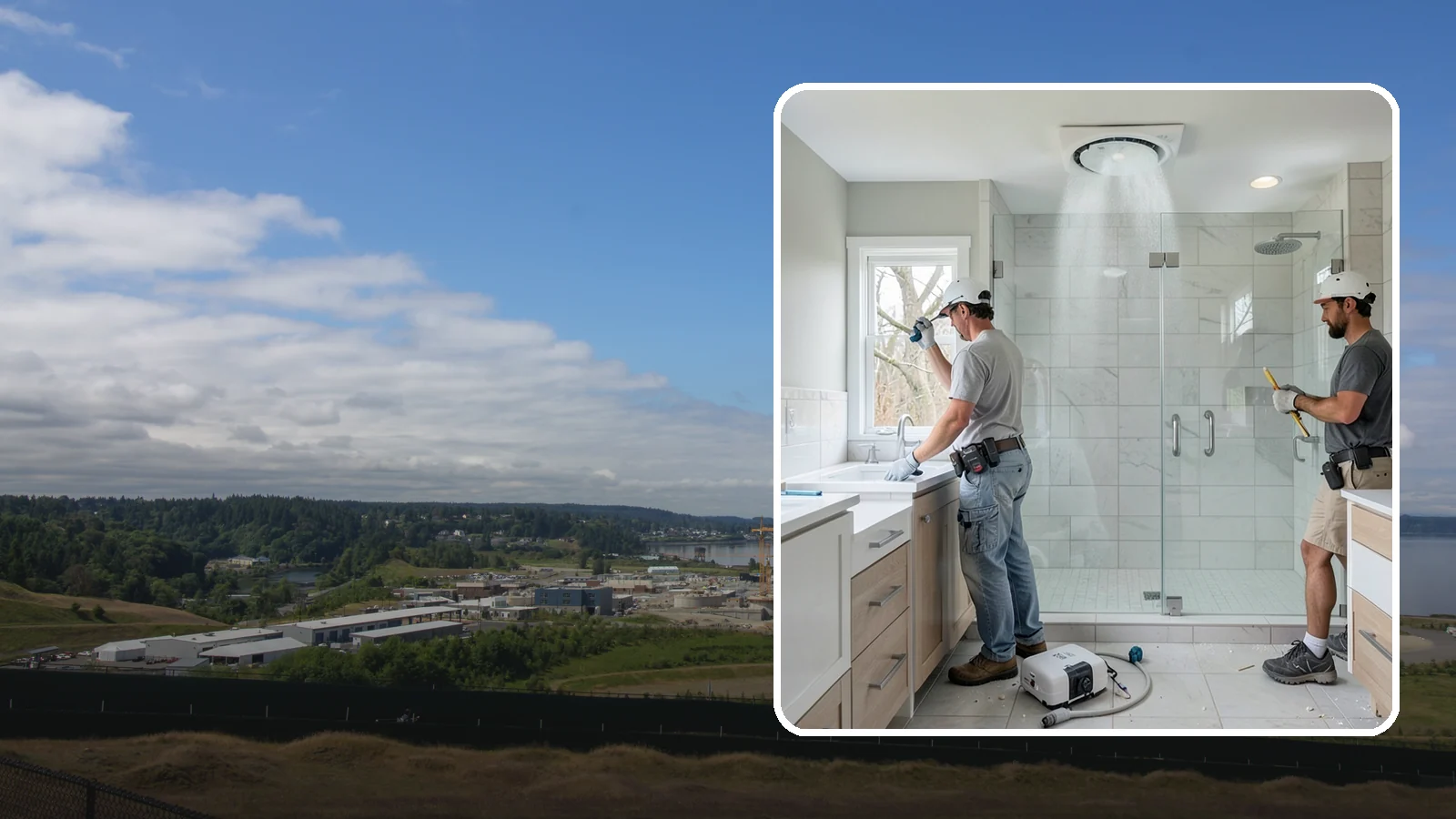 Bathroom Exhaust Fan Installation in University Place, Pierce County, WA - A bathroom exhaust fan installation vents humidity outdoors to protect your home from moisture damage.